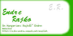 endre rajko business card